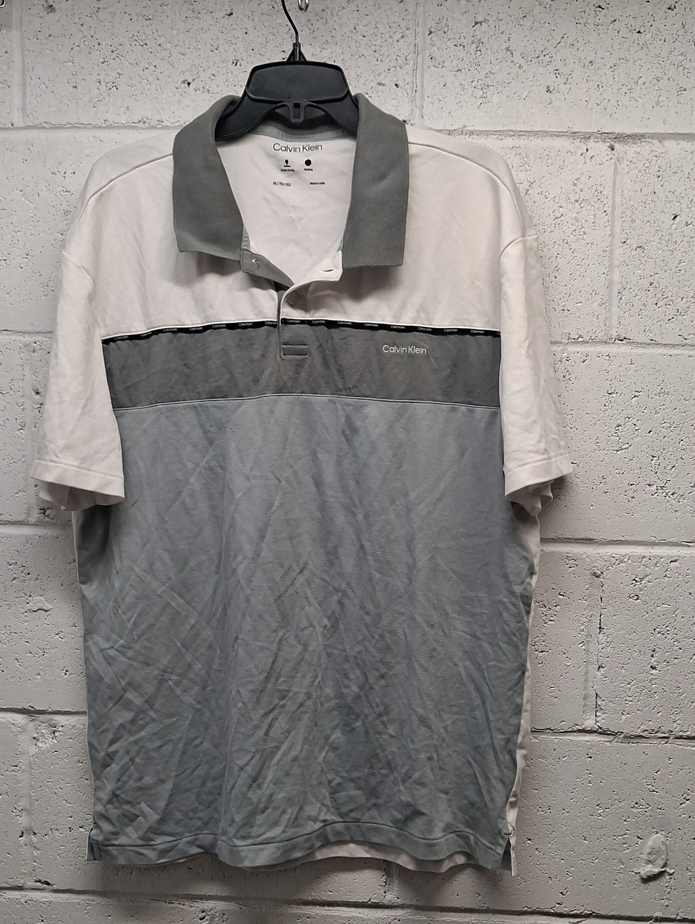 Mens Calvin Klein Short Sleeve Colorblock Polo Shirt